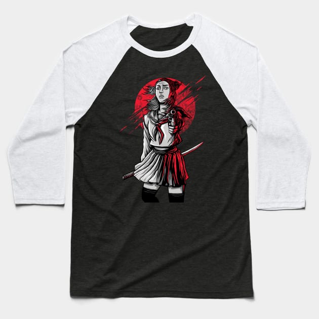 Girl Samurai Baseball T-Shirt by Anime Gadgets